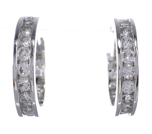 Cubic Zirconia Genuine Sterling Silver Earrings EX42717